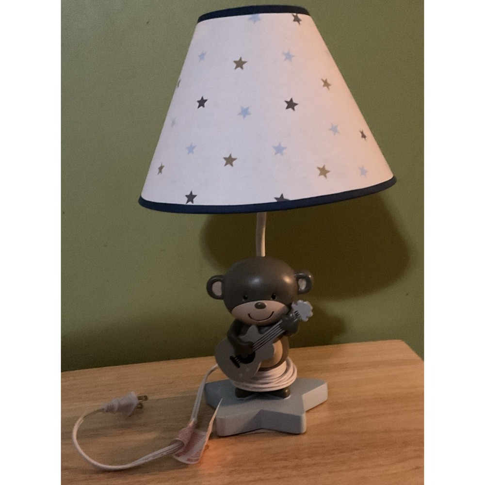 Monkey And Stars Baby/Toddlers Bed Side Lamp‎ By Kids Line LLC